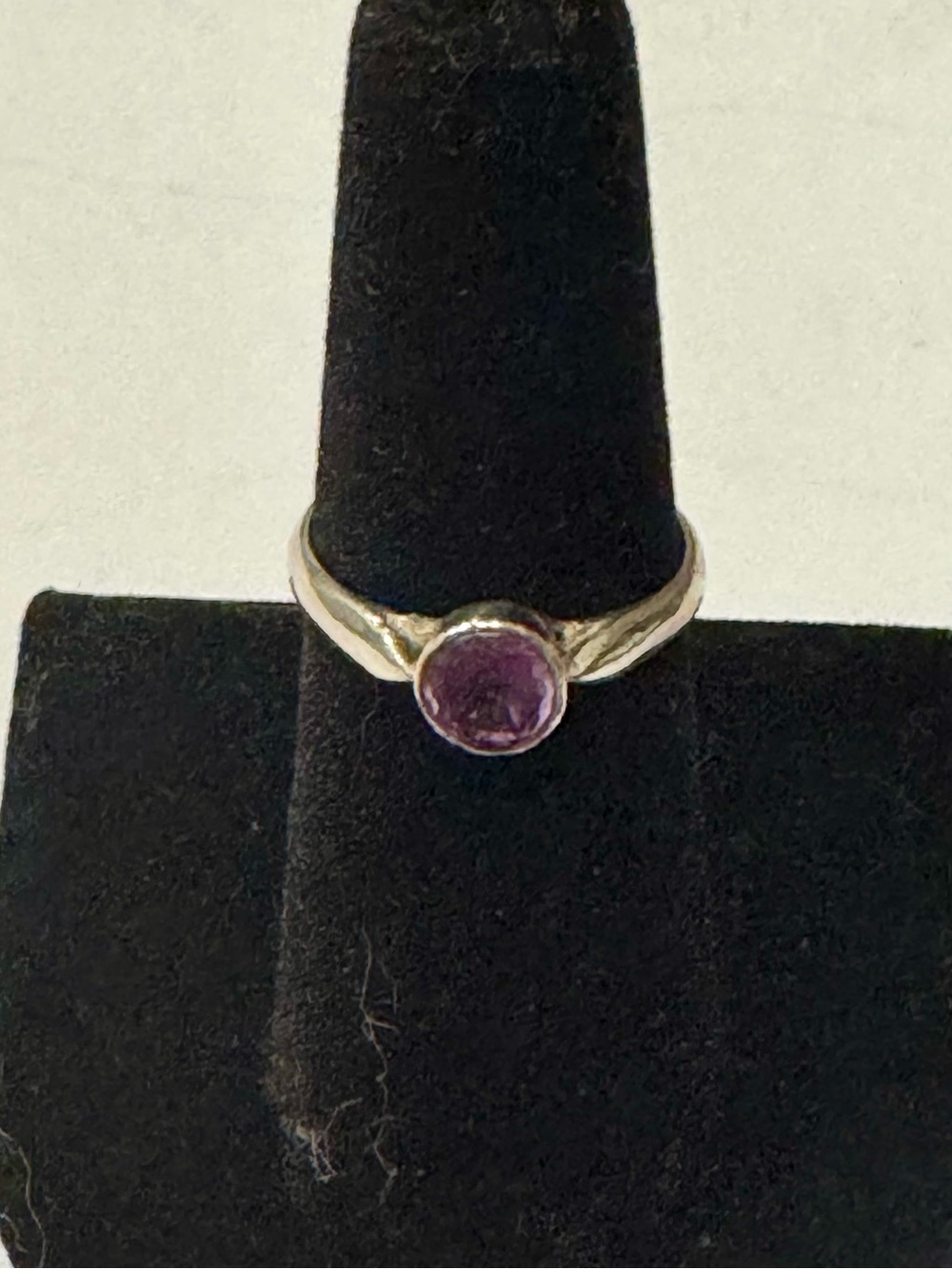 Sterling Silver Ring with Purple Gemstone